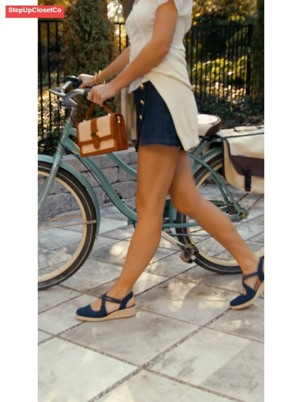 Espadrille Wedge Sandals with Crochet Fabric - Comfy Soft System